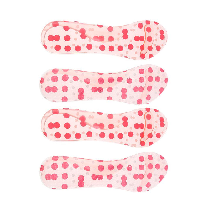 2 Pairs Silicone High Heel Insoles Insert Arch Pain Ease Pad  Pink Dots