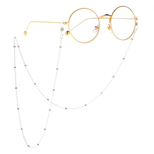 Crofta Women's Men's Long Eyeglasses Sunglasses Holder Reading Eye Glasses Neck Cord Chain String Rope Necklace Silver