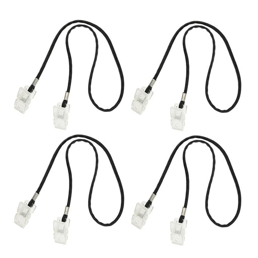 4 Pieces Napkin Clip Lanyard Bib Holder Neck Chain for Elderly Adults Black