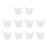 10pcs High Grade Reusable Silicone Optical Eye Wash Cup Eyewash Bath Container Bottles Eye Shaped Rim for Daily Use