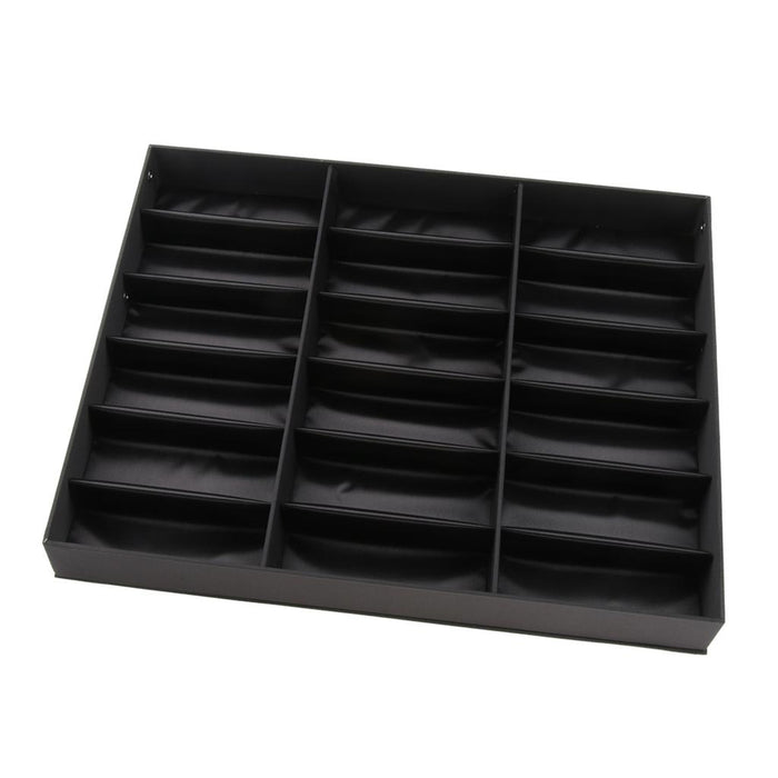 18 Slots Eyeglass Sunglasses Display Stand Box Organizer Holder Case Black