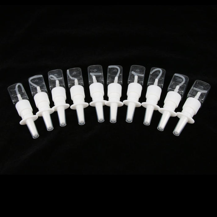 Crofta 10pcs Plastic Empty Refillable Nasal Spray Bottles Fine Mist Vials 10ml Clear