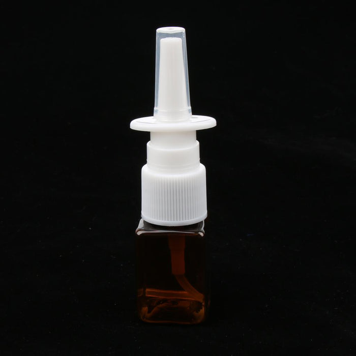 Crofta 10pcs Plastic Empty Refillable Nasal Spray Bottles Fine Mist Vials 10ml Amber