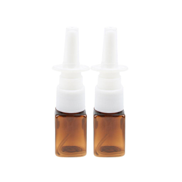 Crofta 10pcs Plastic Empty Refillable Nasal Spray Bottles Fine Mist Vials 10ml Amber