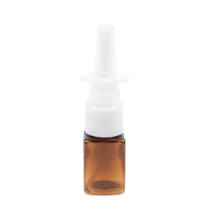 Crofta 10pcs Plastic Empty Refillable Nasal Spray Bottles Fine Mist Vials 10ml Amber