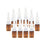 Crofta 10pcs Plastic Empty Refillable Nasal Spray Bottles Fine Mist Vials 10ml Amber