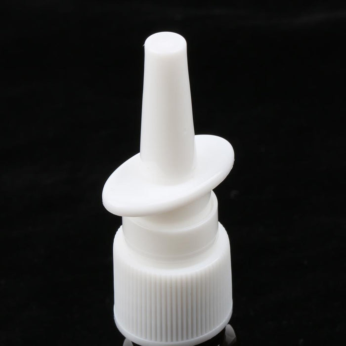 Crofta 10 Pieces 5ml Mini Plastic Nasal Spray Bottles Fine Mist Sprayer Pump Brown