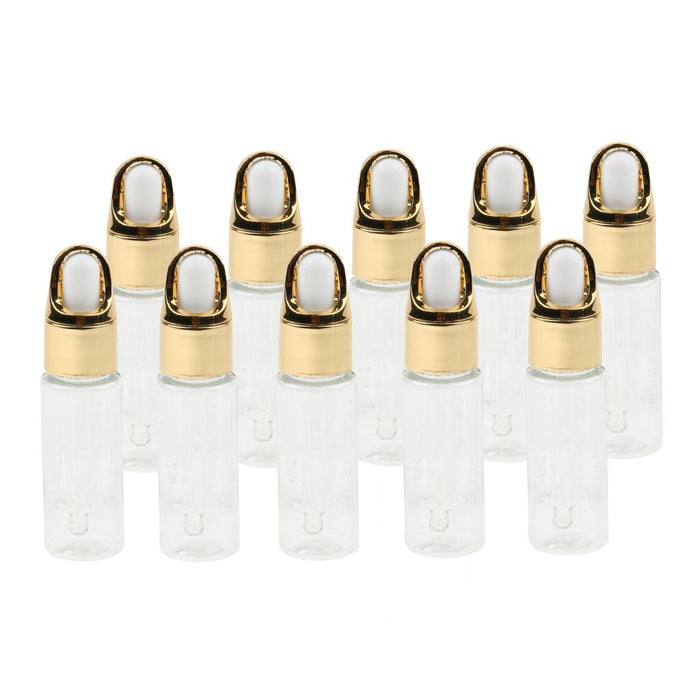 Crofta 10 Pieces Empty Aromatherapy Essential Oils Eye Dropper Bottles 20ml Clear