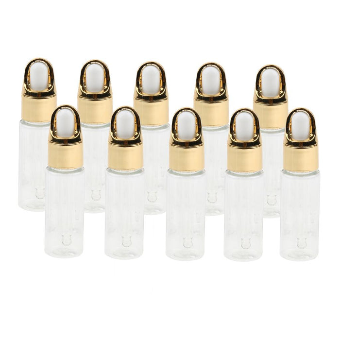 Crofta 10 Pieces Empty Aromatherapy Essential Oils Eye Dropper Bottles 20ml Clear