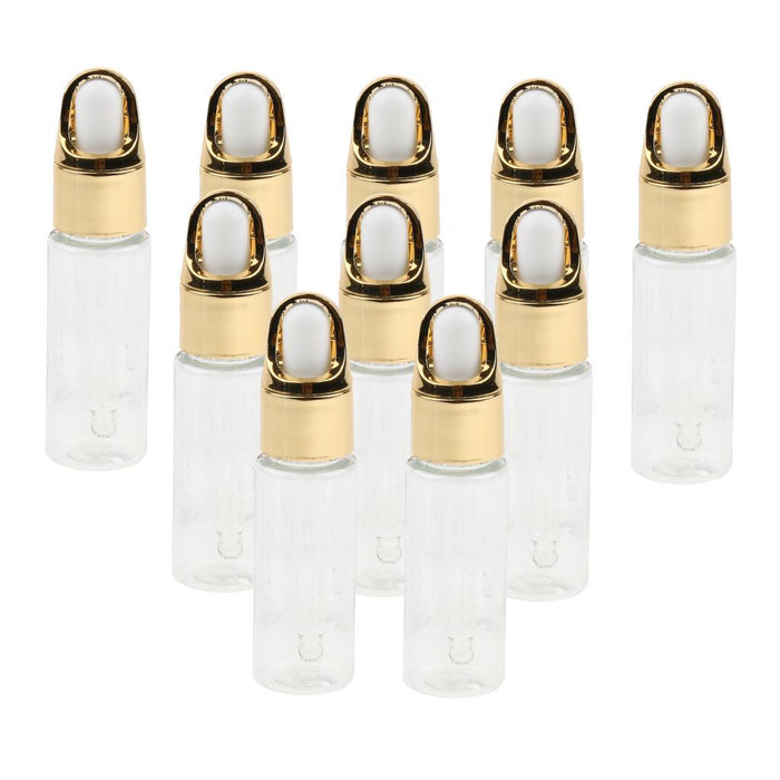 Crofta 10 Pieces Empty Aromatherapy Essential Oils Eye Dropper Bottles 20ml Clear