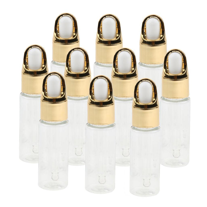 Crofta 10 Pieces Empty Aromatherapy Essential Oils Eye Dropper Bottles 20ml Clear