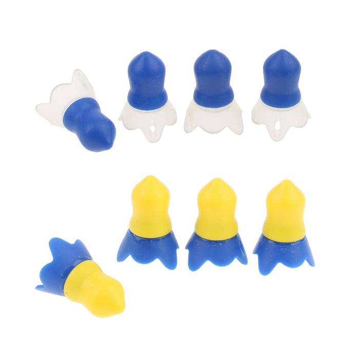 Crofta 2 Pairs Reusable Soft Silicone Earplugs for Airplane Air Pressure Reducing