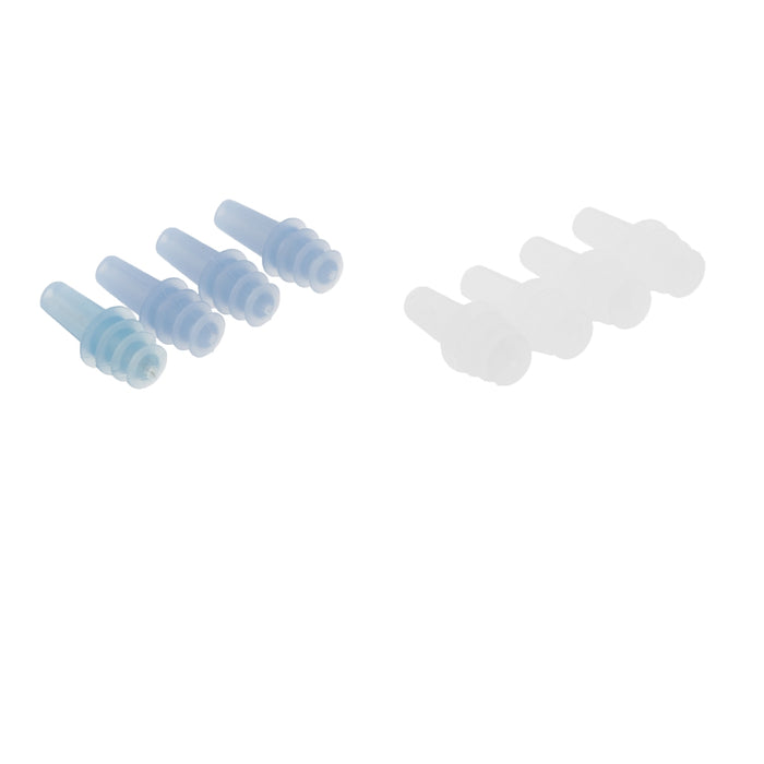 2 Pairs Reusable Silicone Earplugs for Airplane Travel Sleep Silence White