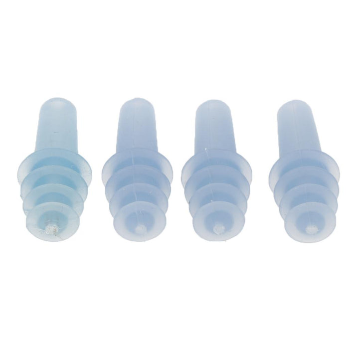 2 Pairs Reusable Silicone Earplugs for Airplane Travel Sleep Silence Blue