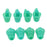 4 Pairs Silicone Earplug Airplane Travel Noise Cancelling Ear Plugs Green