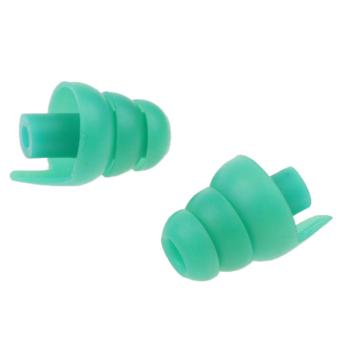 4 Pairs Silicone Earplug Airplane Travel Noise Cancelling Ear Plugs Green