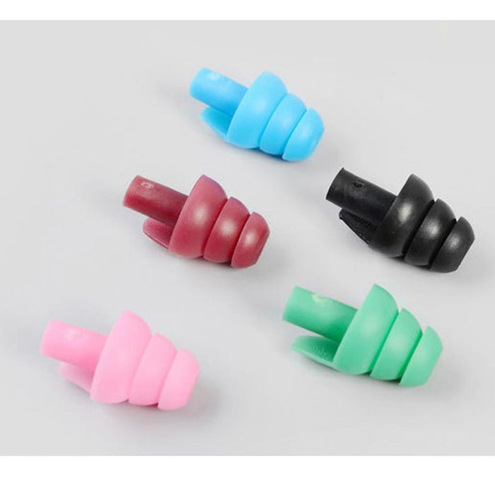 4 Pairs Silicone Earplug Airplane Travel Noise Cancelling Ear Plugs Green