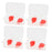 4 Pairs Silicone Earplug Airplane Travel Noise Cancelling Ear Plugs Red