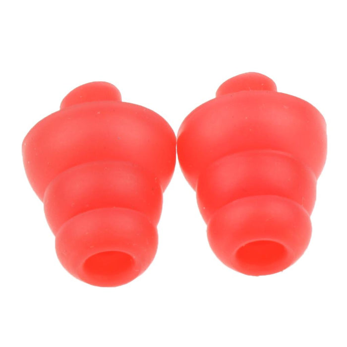 4 Pairs Silicone Earplug Airplane Travel Noise Cancelling Ear Plugs Red