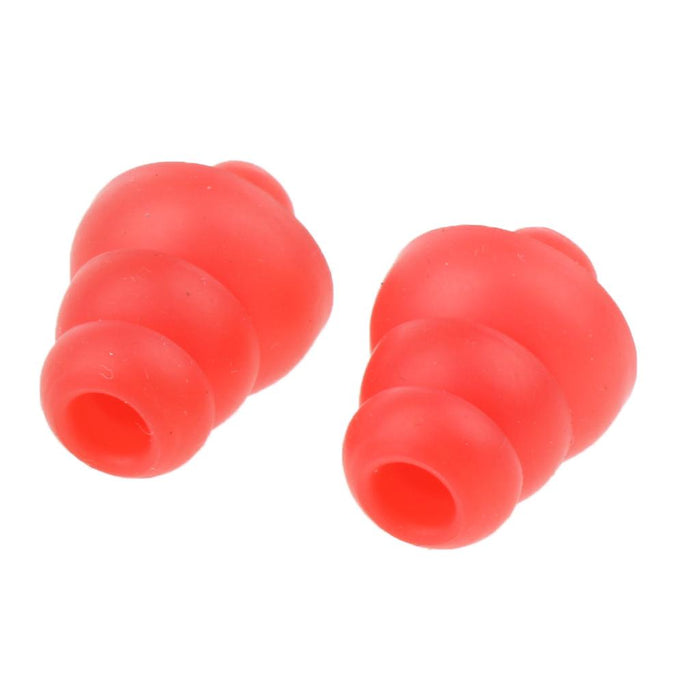 4 Pairs Silicone Earplug Airplane Travel Noise Cancelling Ear Plugs Red