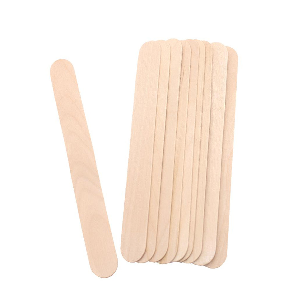 100 Piece Wooden Hair Removal Sticks Wax Applicator Waxing Beans Spatulas