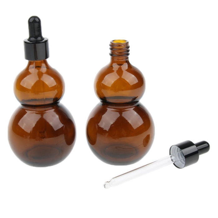 2 Pieces Empty Glass Essential Oil Liquid Aromatherapy Dropper Bottles 50ml