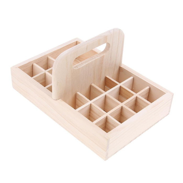 21Slot Wooden Essential Oils Storage Case, 15 ml Oil Bottles Display Case Holder Rack