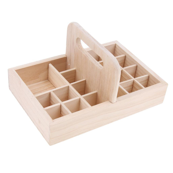 21Slot Wooden Essential Oils Storage Case, 15 ml Oil Bottles Display Case Holder Rack