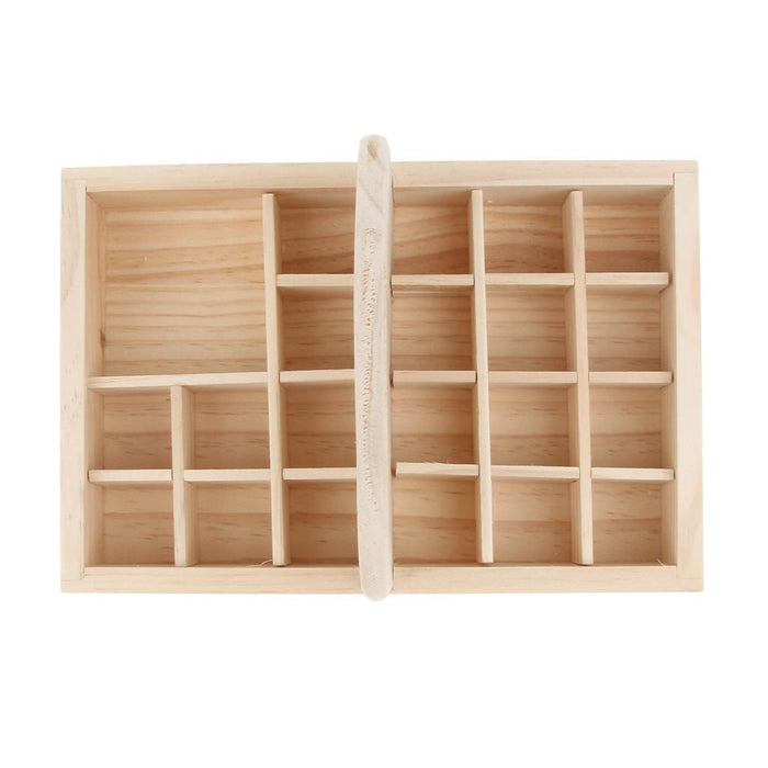 21Slot Wooden Essential Oils Storage Case, 15 ml Oil Bottles Display Case Holder Rack