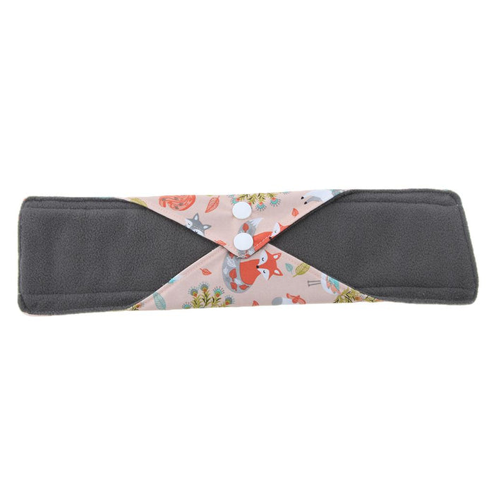 11.8 inch Washable Bamboo Cloth Menstrual Sanitary Pads Gray Bamboo Charcoal