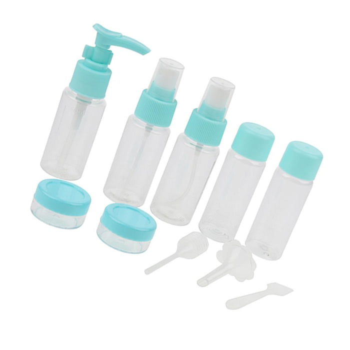 10 Pcs Refillable Cosmetic Containers Makeup Jars for Shampoo Emulsion Blue