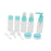 10 Pcs Refillable Cosmetic Containers Makeup Jars for Shampoo Emulsion Blue