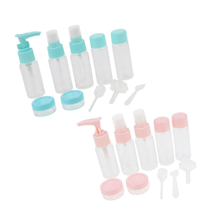 10 Pcs Refillable Cosmetic Containers Makeup Jars for Shampoo Emulsion Blue