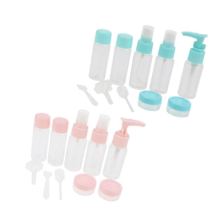 10 Pcs Refillable Cosmetic Containers Makeup Jars for Shampoo Emulsion Blue