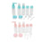 10 Pcs Refillable Cosmetic Containers Makeup Jars for Shampoo Emulsion Blue