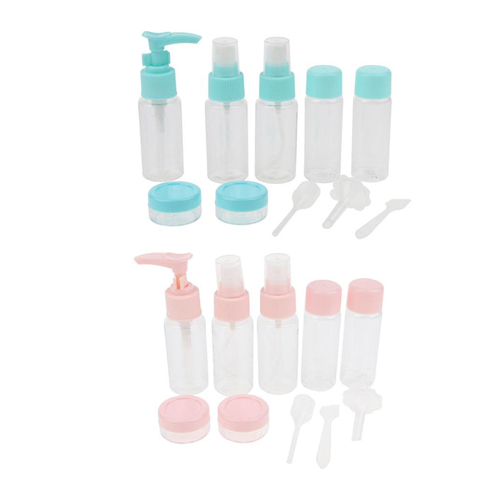 10 Pcs Refillable Cosmetic Containers Makeup Jars for Shampoo Emulsion Blue