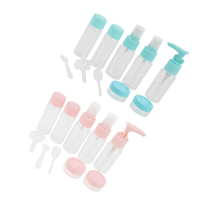 10 Pcs Refillable Cosmetic Containers Makeup Jars for Shampoo Emulsion Blue