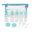 10 Pcs Refillable Cosmetic Containers Makeup Jars for Shampoo Emulsion Blue