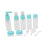 10 Pcs Refillable Cosmetic Containers Makeup Jars for Shampoo Emulsion Blue