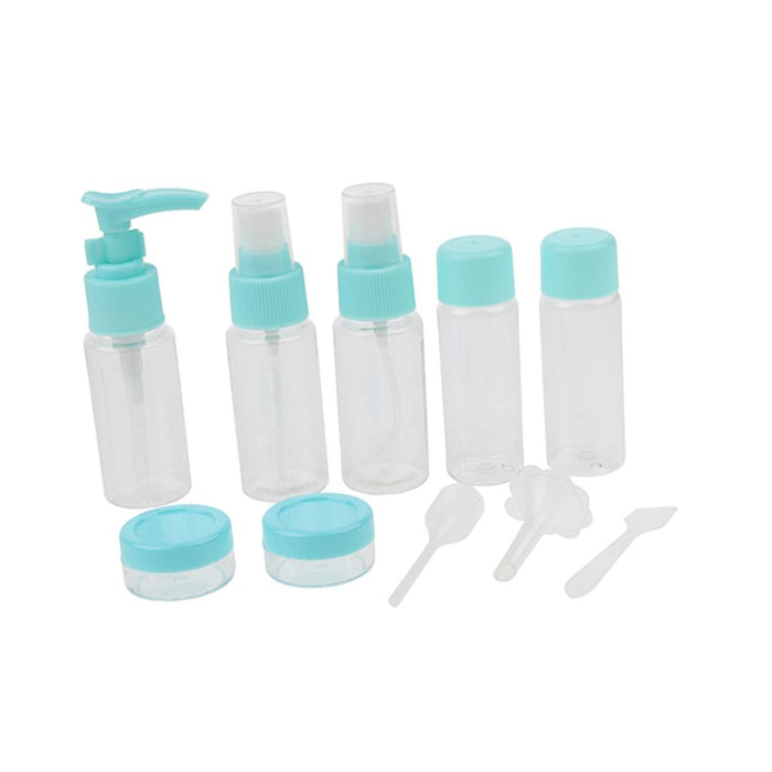 10 Pcs Refillable Cosmetic Containers Makeup Jars for Shampoo Emulsion Blue