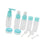 10 Pcs Refillable Cosmetic Containers Makeup Jars for Shampoo Emulsion Blue