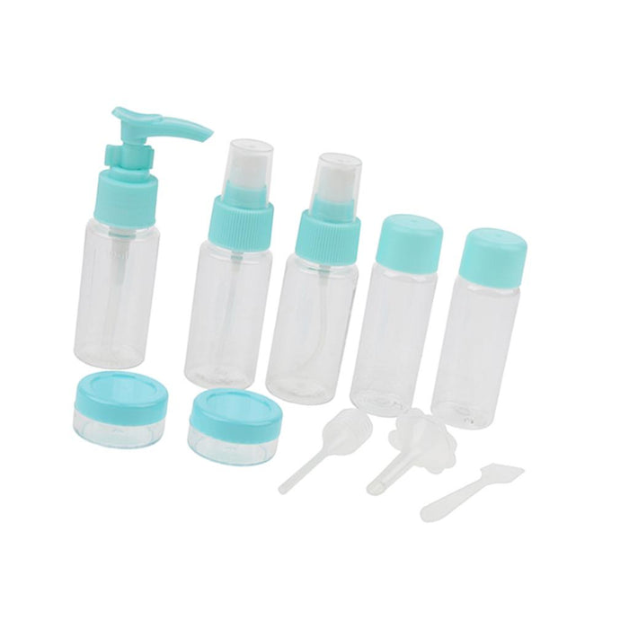 10 Pcs Refillable Cosmetic Containers Makeup Jars for Shampoo Emulsion Blue