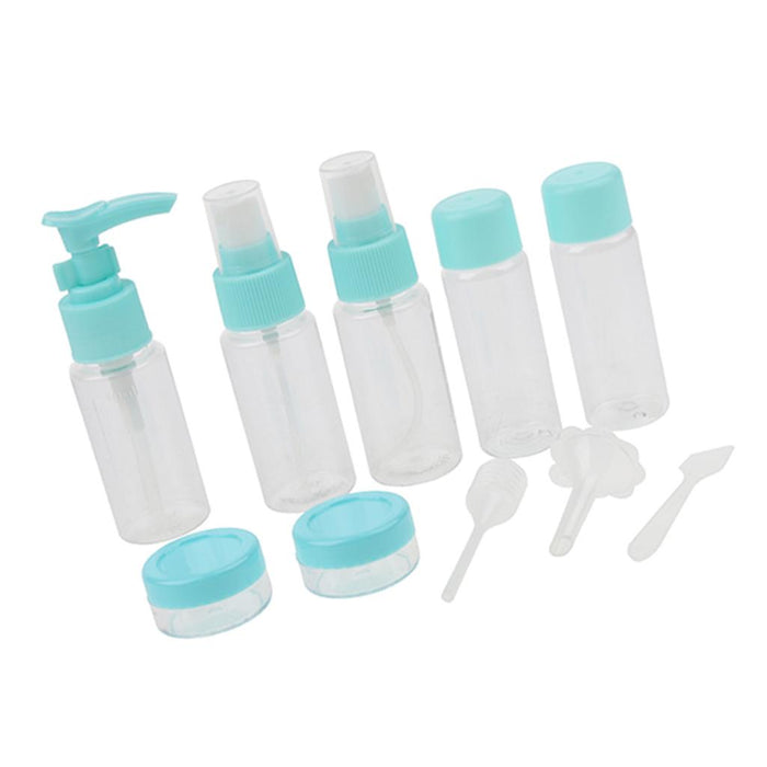 10 Pcs Refillable Cosmetic Containers Makeup Jars for Shampoo Emulsion Blue