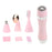 4 In 1 Electric Face Nose Leg Bikini Eyebrow Hair Remover Device Set Pink