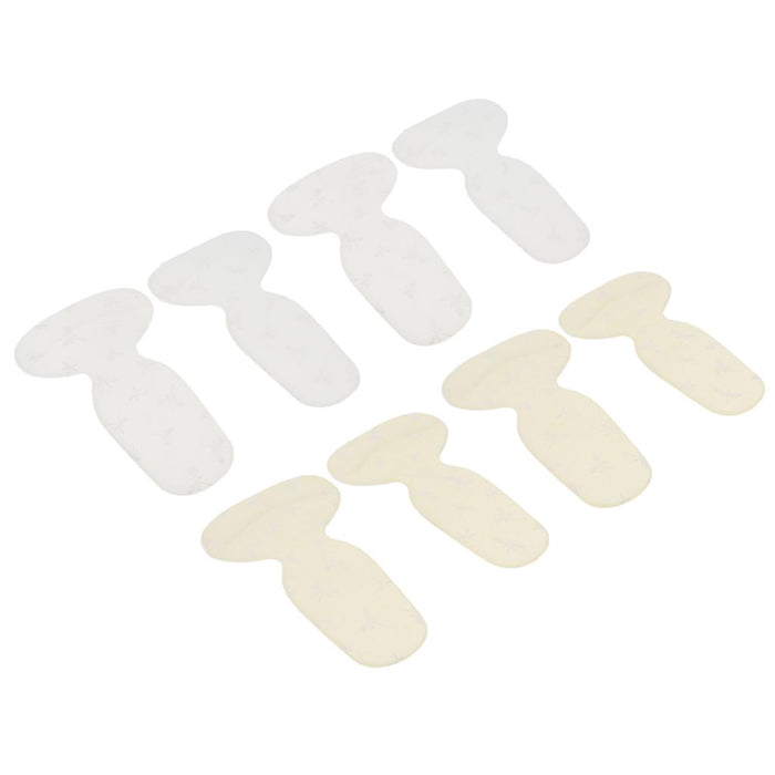 2 Pairs Thickening Skid Proof Back Foot Pads Insoles for High Heels White