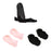 1 Pair Hidden Boat Socks with Gel Forefoots Invisible for Flat & Heels Black