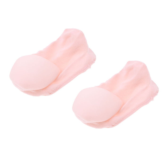 1 Pair Hidden Boat Socks with Gel Forefoots Invisible for Flat & Heels Pink