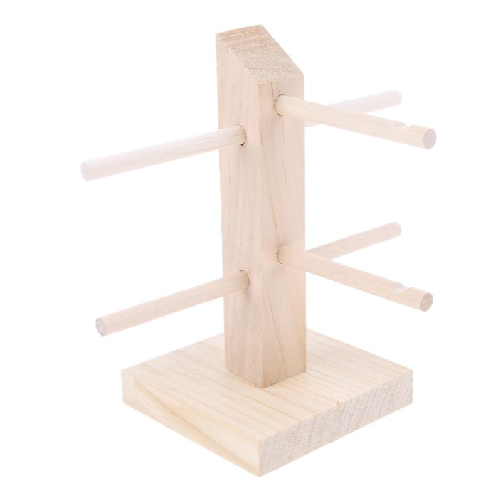 Crofta Wood Sunglasses Eyeglass Rack Display Stand Holder Single Line for 2 Pairs