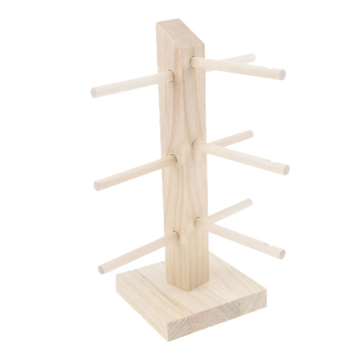 Crofta Wood Sunglasses Eyeglass Rack Display Stand Holder Single Line for 3 Pairs