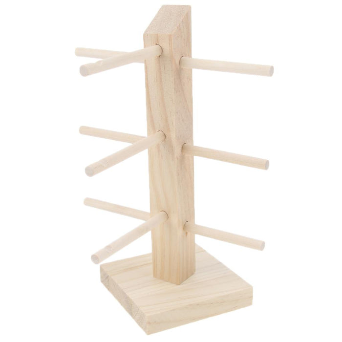 Crofta Wood Sunglasses Eyeglass Rack Display Stand Holder Single Line for 3 Pairs